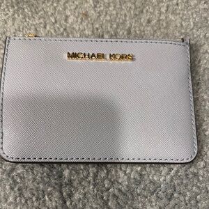 Michael Kors Gold and Blue Key Card Holder